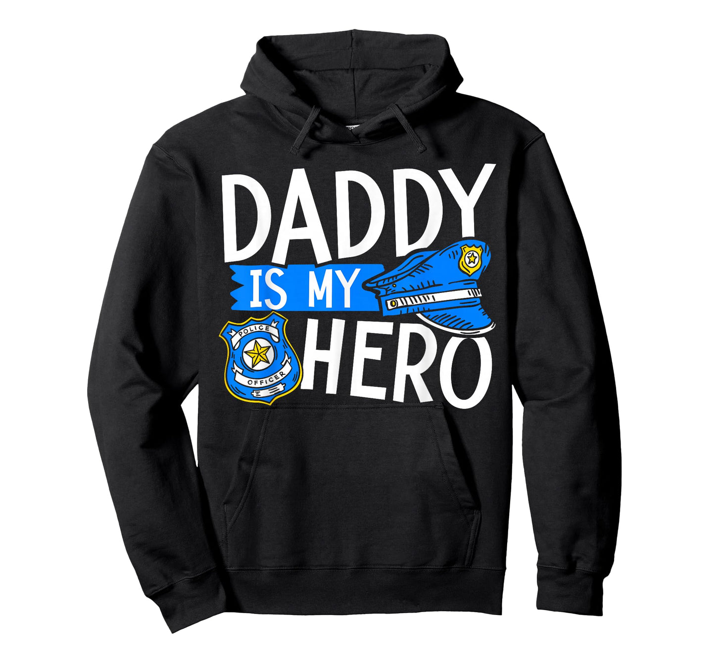 Daddy Is My Hero Kids Police Thin Blue Line Law Enforcement T-Shirt