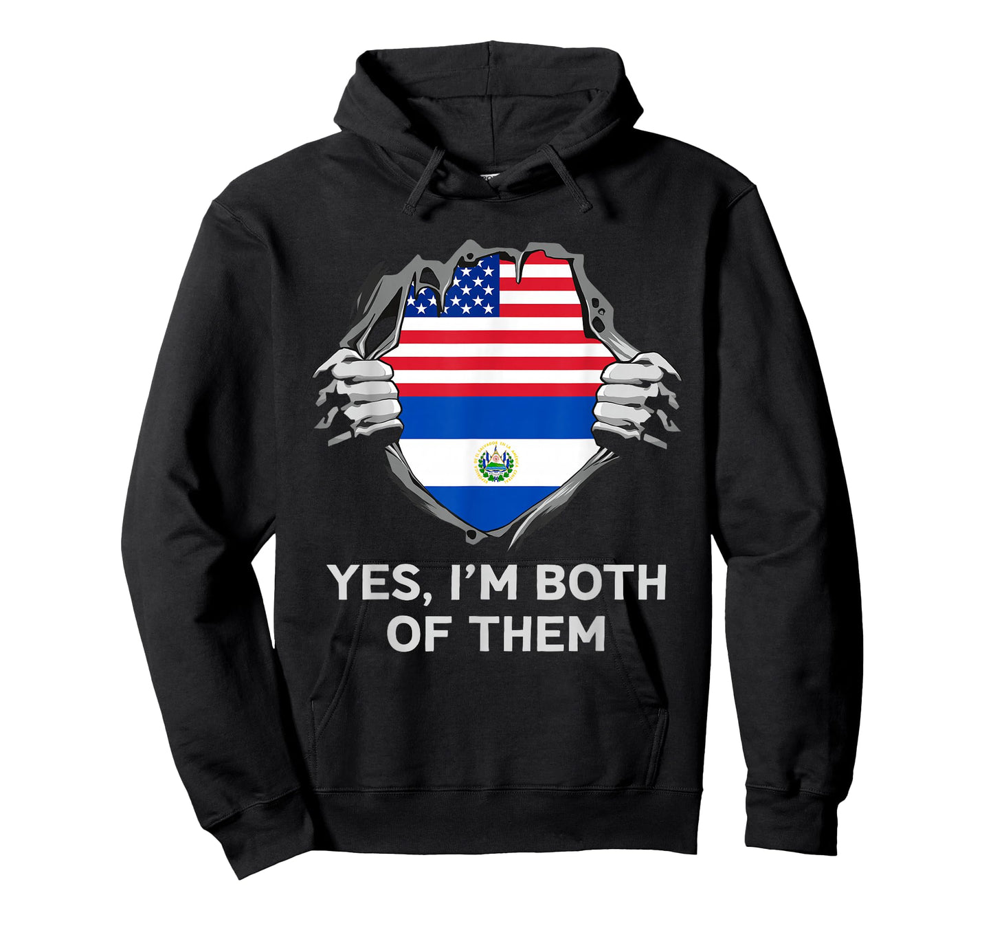 Half American Half Salvadoran USA El Salvador Flag T-Shirt