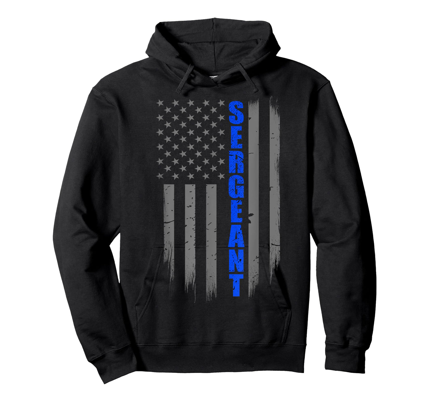 Police Sergeant Gift - Thin Blue Line Flag T-Shirt