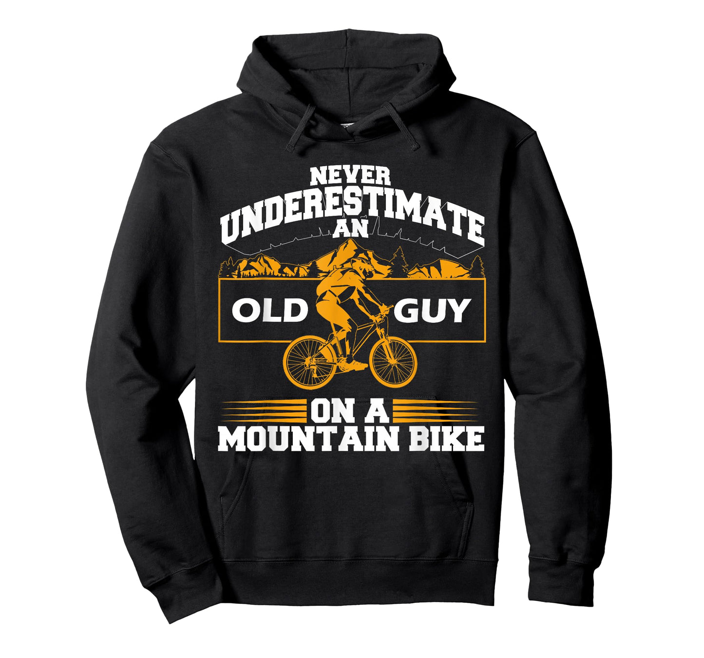 Funny Old Biker Mountain Bike Gift | Cute Bicycle Riders Men T-Shirt