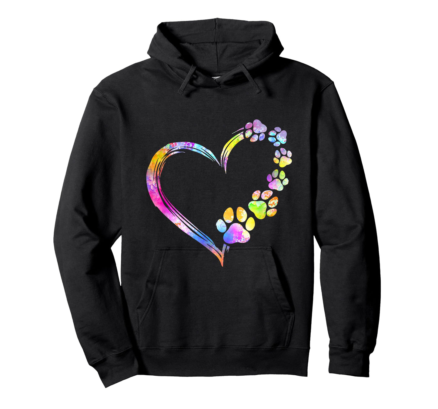 Dog Mom Dad Puppy Love Dogs Paw Print Heart Tie Dye Design T-Shirt
