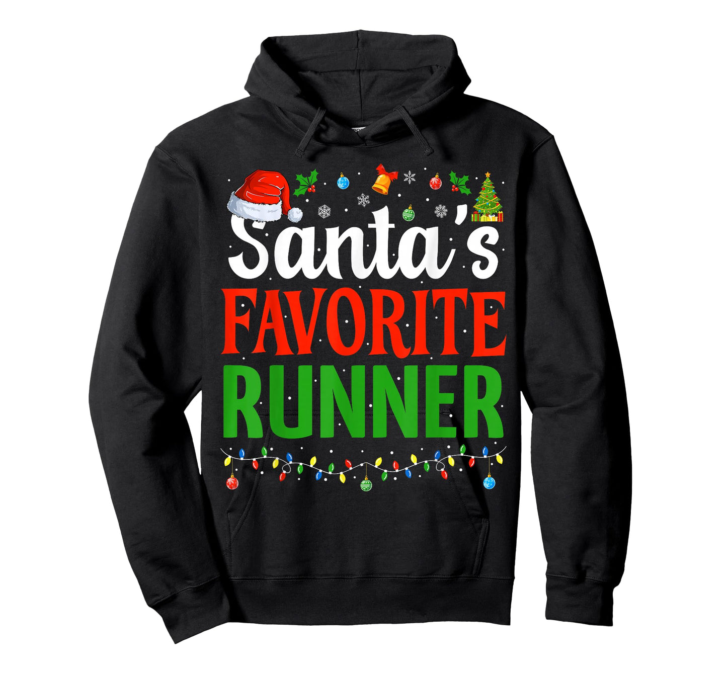 Santa’s Favorite Runner Xmas Funny Runners Christmas Running T-Shirt