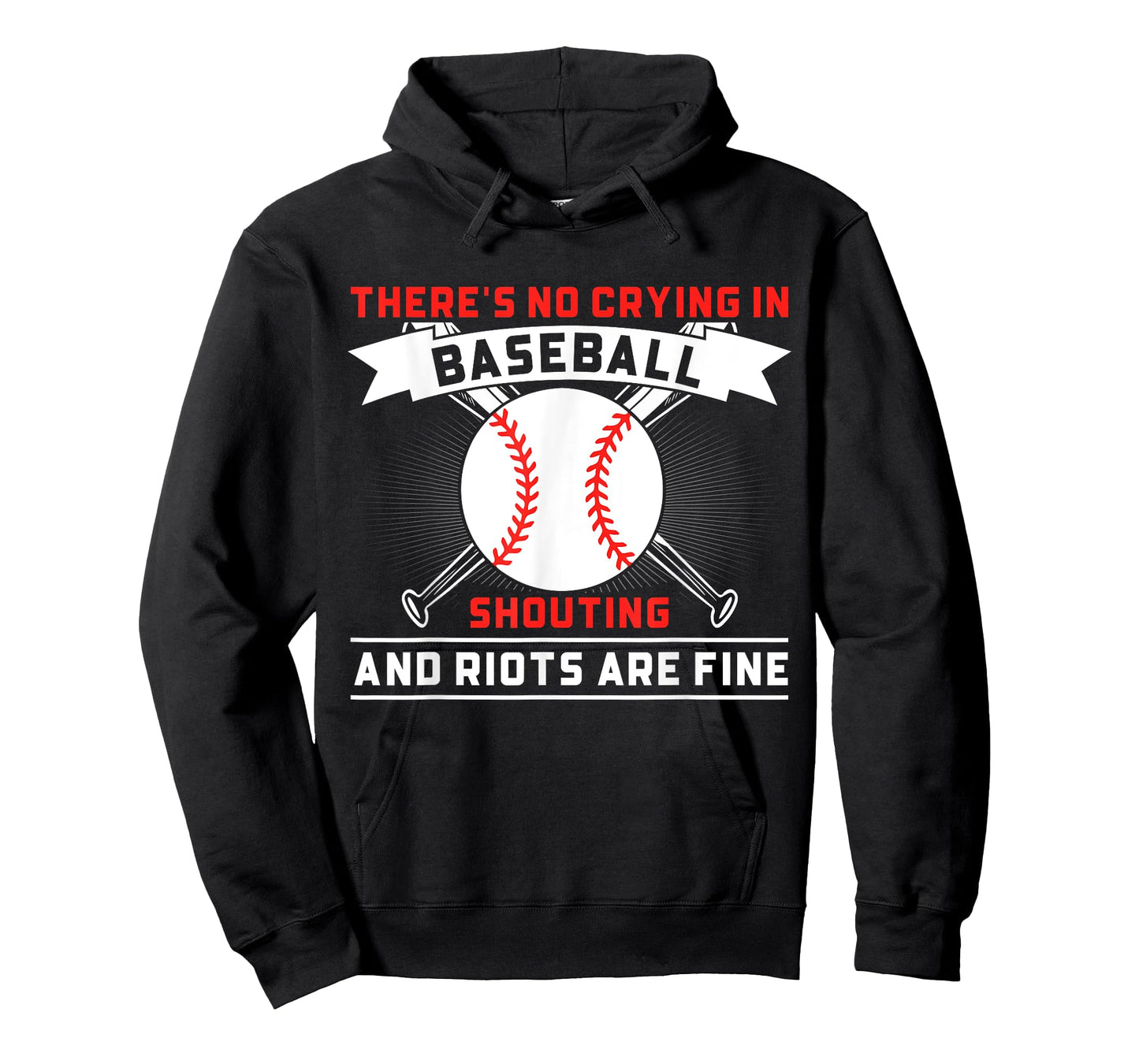 There is No Crying in Baseball Funny Baseball Sayings T-Shirt
