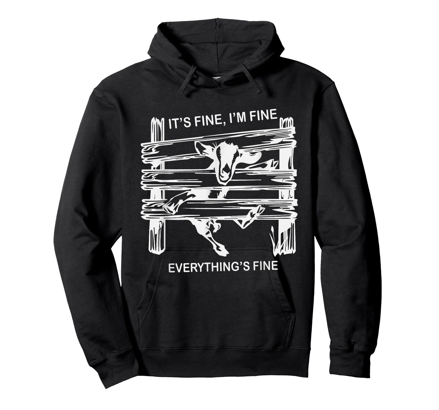 funny goat it's fine i'm fine everything is fine T-Shirt