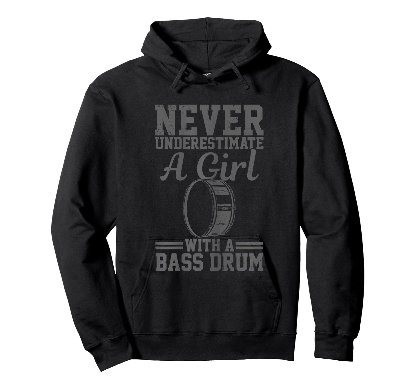 Bass Drum Marching Band High School Drummer Girl Funny Gift T-Shirt