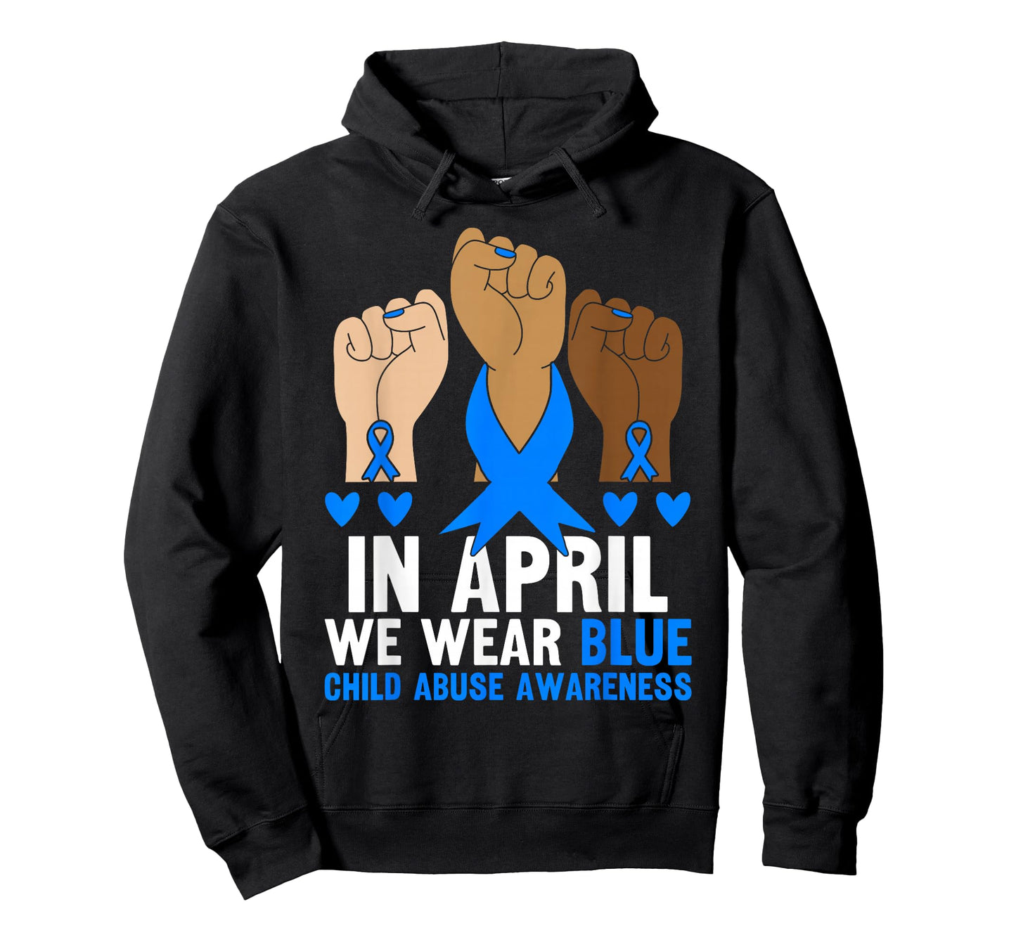 in April We Wear Blue Child Abuse Awareness Kids Abus T-Shirt