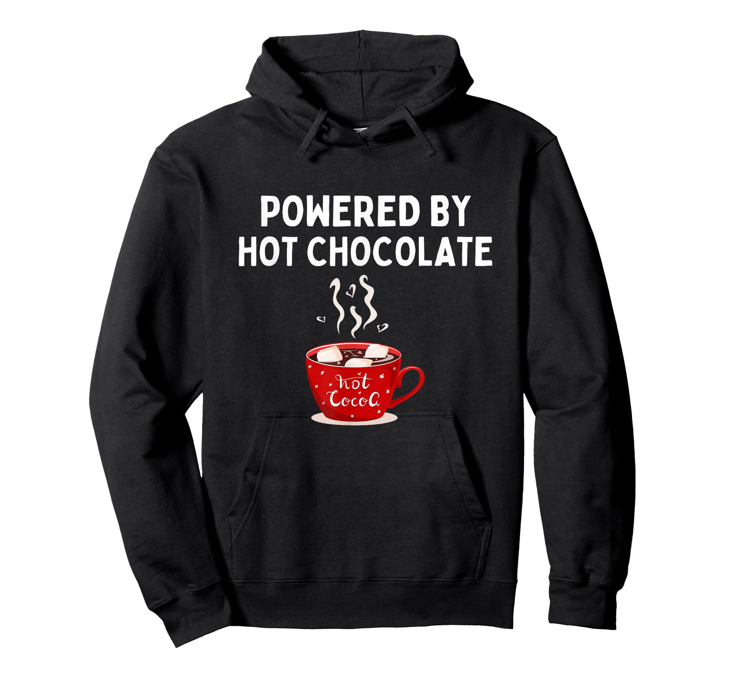 Powered By Hot Chocolate Funny Hot Cocoa Lover T-Shirt