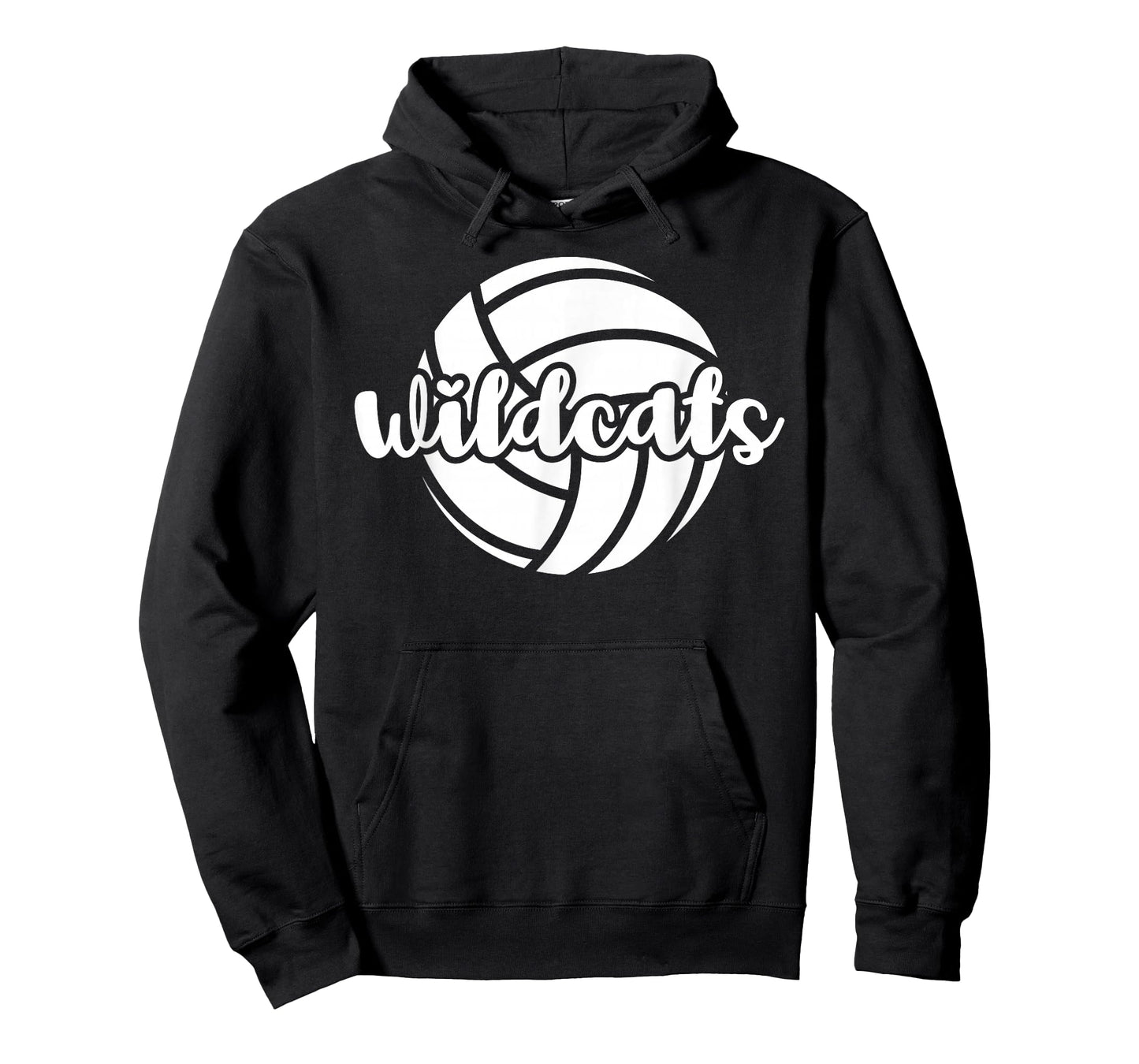 Wildcats Volleyball Team Mascot School Spirit Game Night T-Shirt