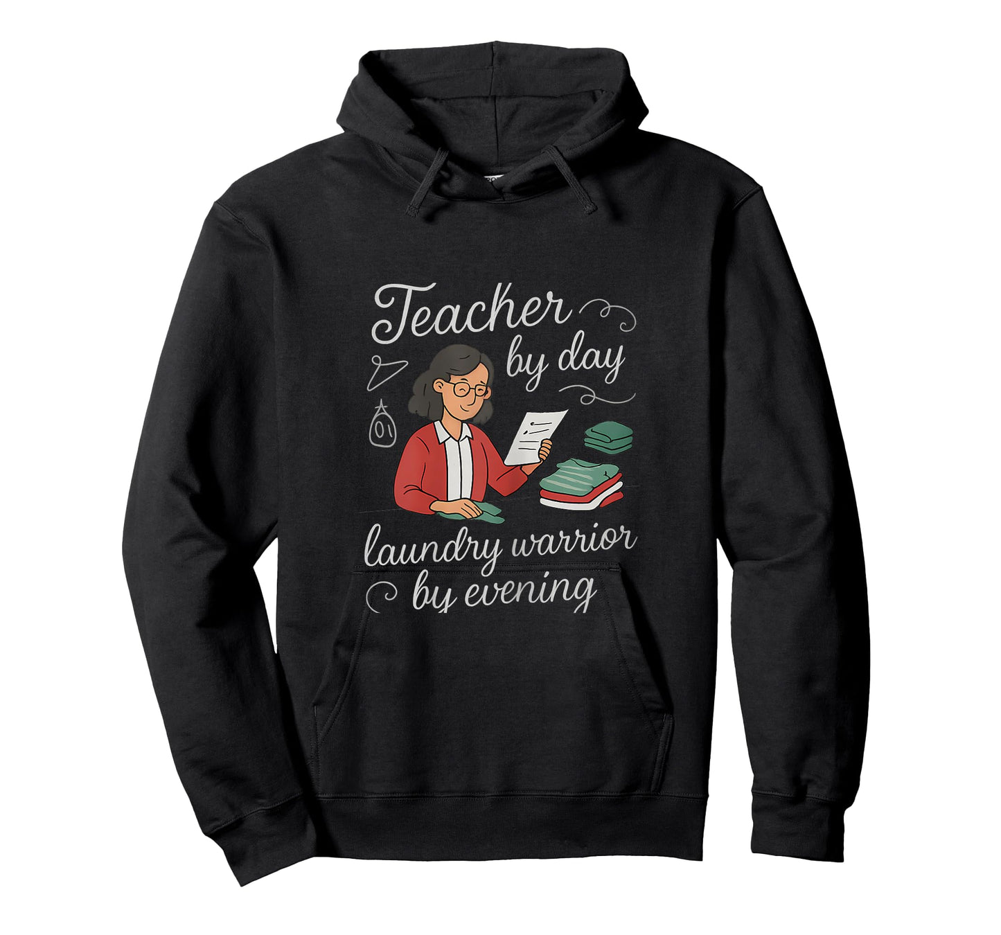 Chalkboard Teacher by Day Laundry Warrior Graphic T-Shirt