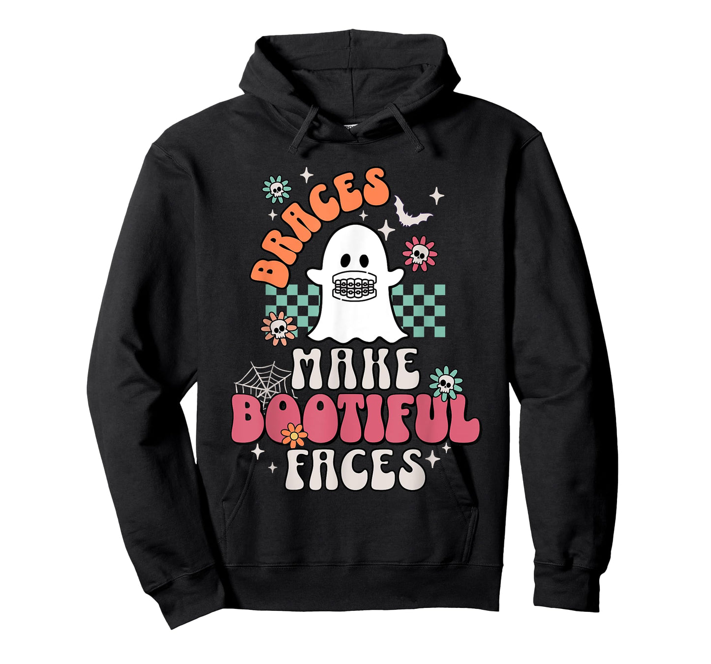 Braces Make Beautiful Faces Groovy Orthodontist Halloween T-Shirt