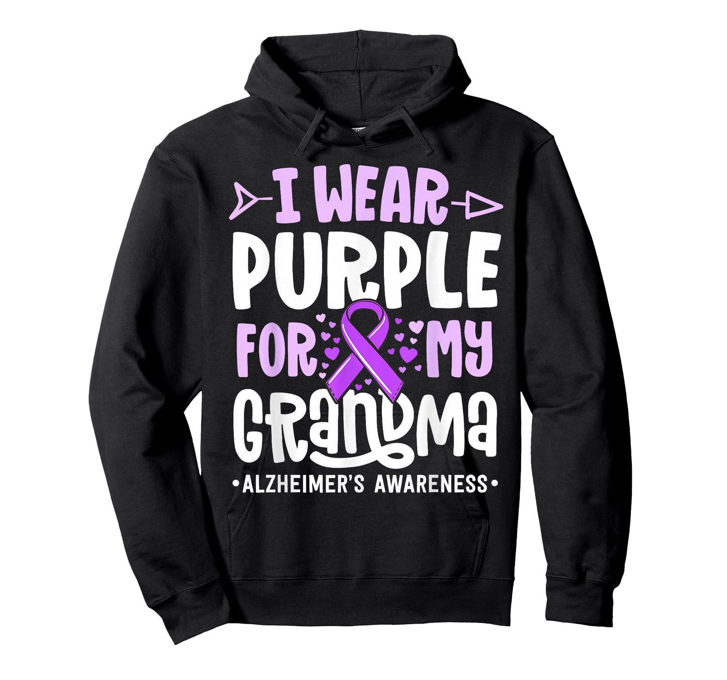 I Wear Purple For My Grandma Alzheimers Family Awareness T-Shirt