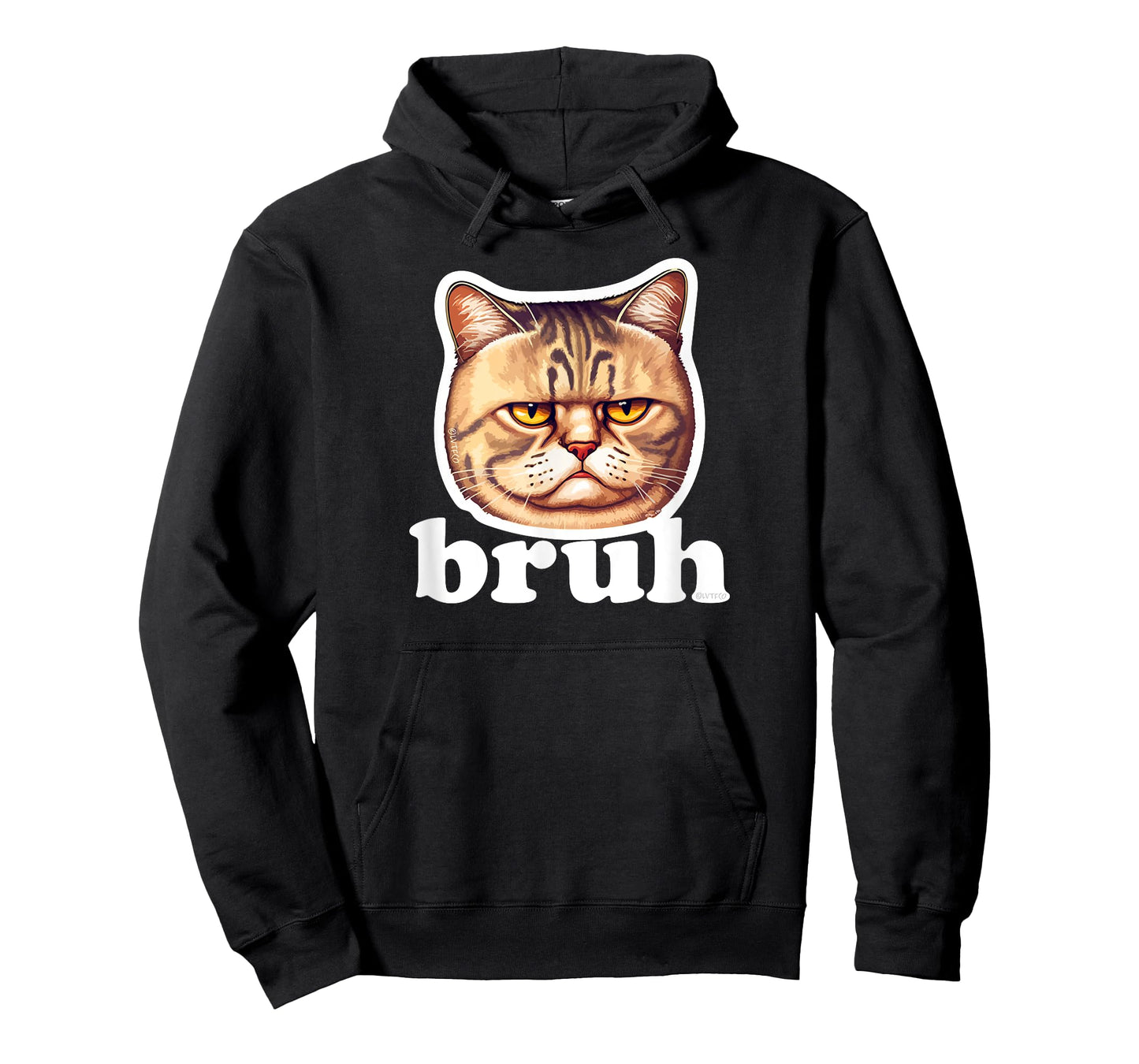 Cute Cat says Bruh – Adorable Pet Cat Funny Humor Men Women Kids T-Shirt
