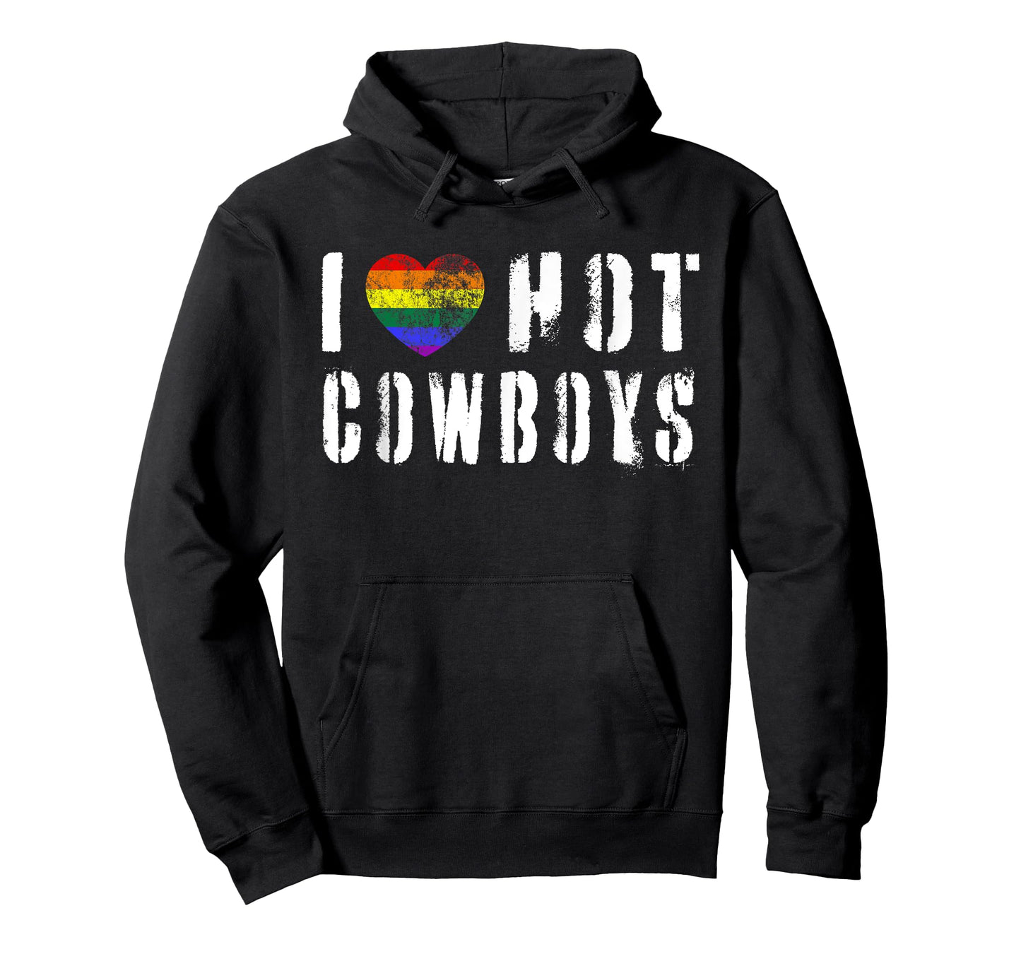 I Love Hot Cowboys I Heart Cowboys Country Western LGBT Gay T-Shirt