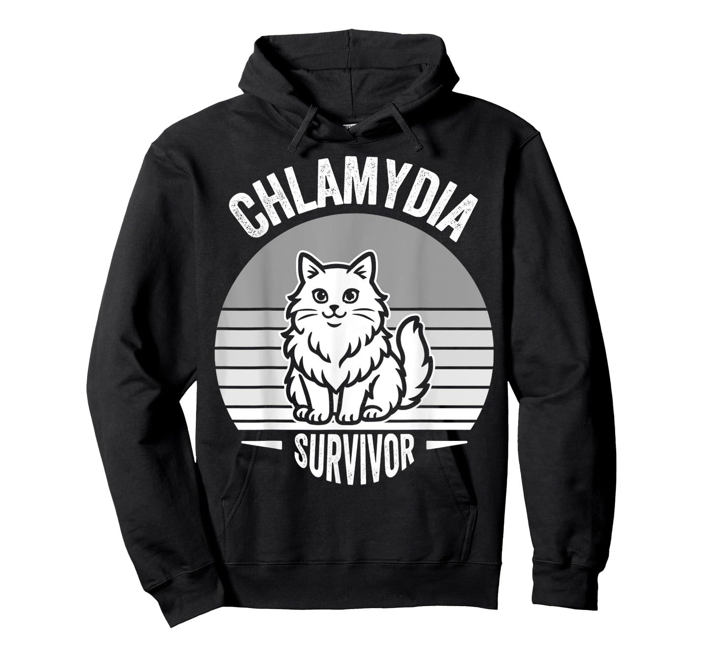 Chlamydia Survivor Funny Cat Design T-Shirt