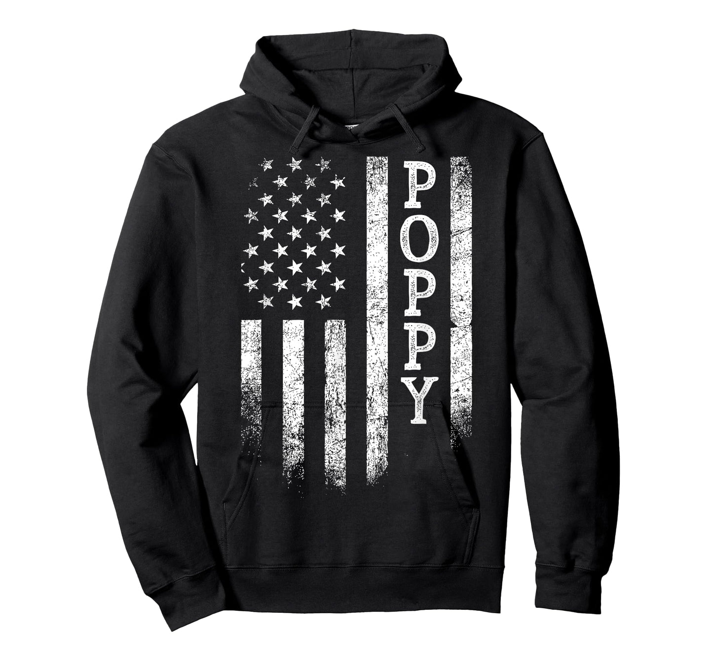 Distressed Poppy American Flag Patriotic Father's Day T-Shirt