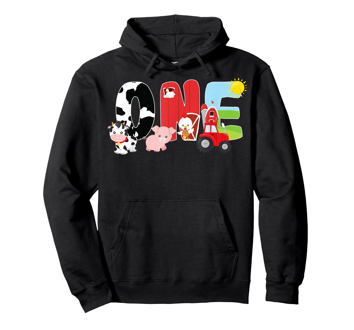 Farm Animals 1st Birthday Barnyard 1 Year Old Baby Birthday T-Shirt