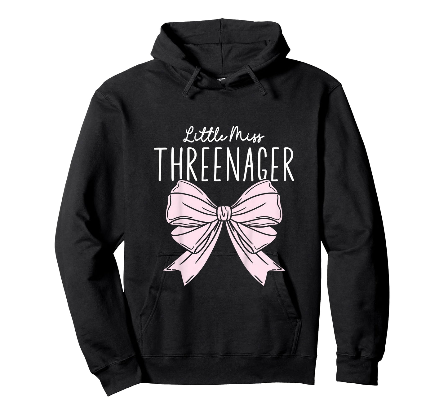 Little Miss Threenager Coquette Bow Birthday 3 Years T-Shirt