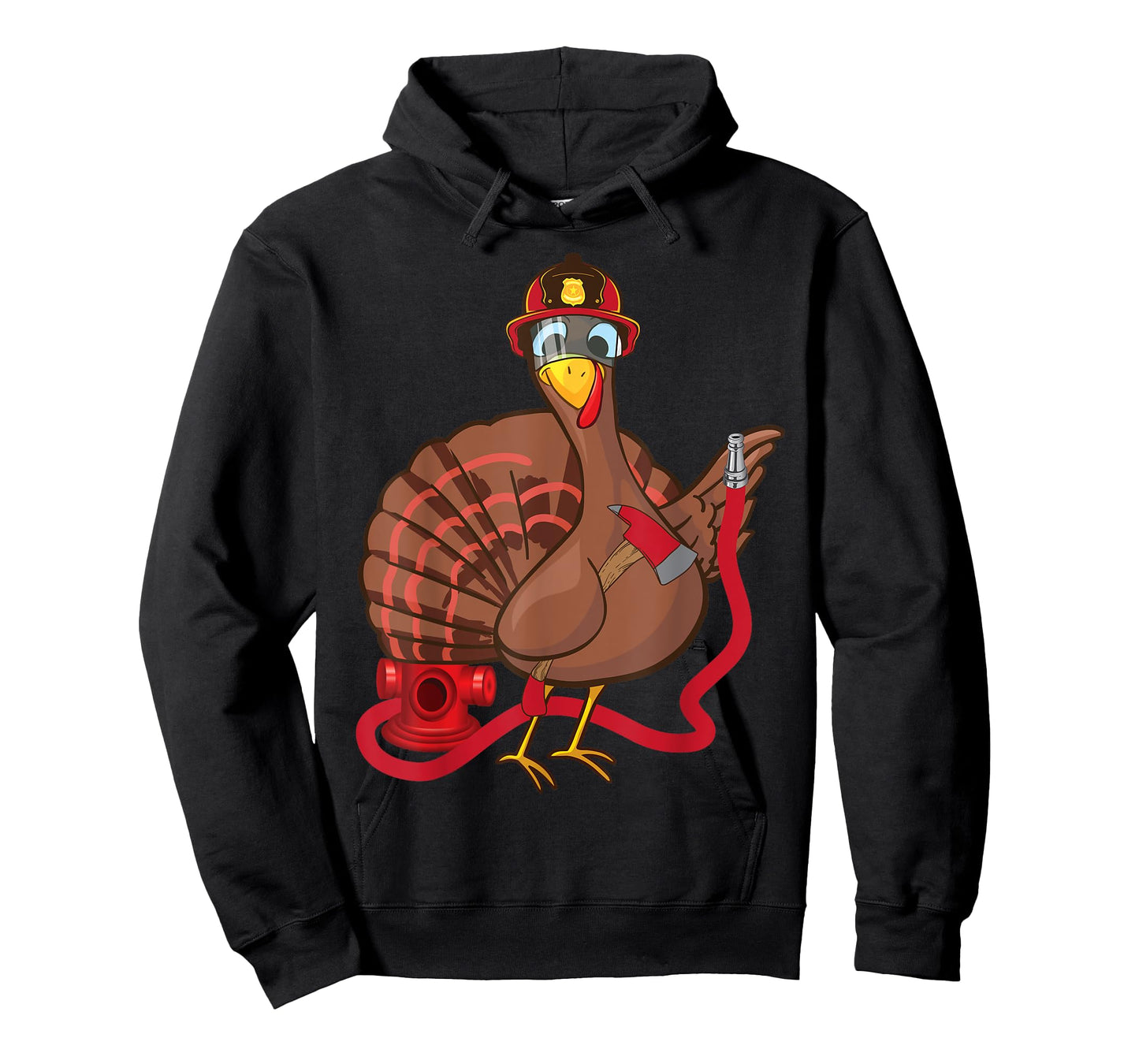 Thanksgiving Firefighter Turkey - Funny Feast Day Gift T-Shirt