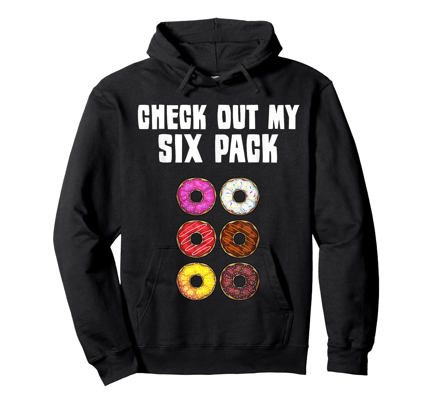 Funny Donut Designs For Kids Men Women Donut Gym Six Pack T-Shirt
