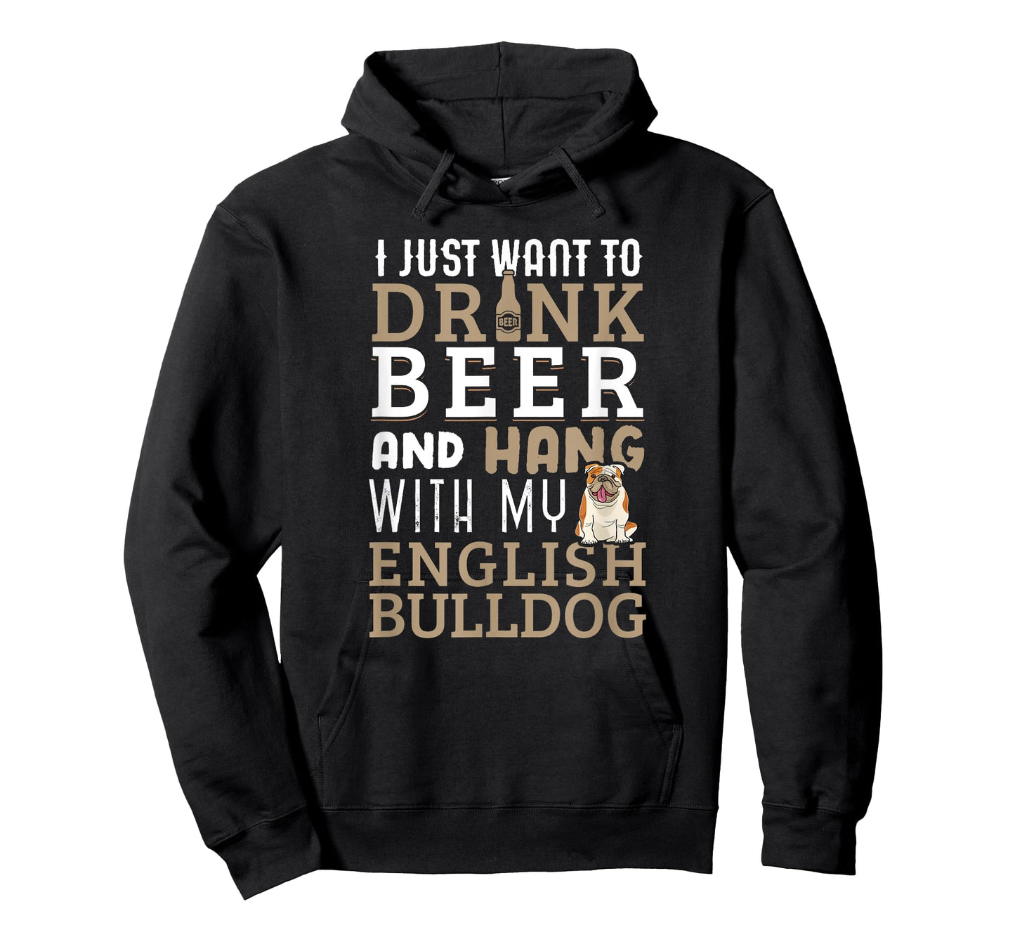 English Bulldog Dad T-Shirt Funny Dog Lovers & Beer T-Shirt for Men Women