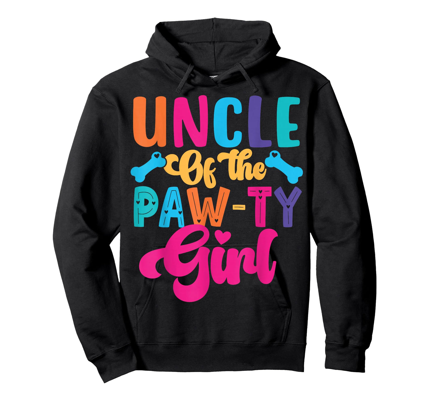 Uncle Of The Birthday Girl Dog Paw Family Matching Party T-Shirt