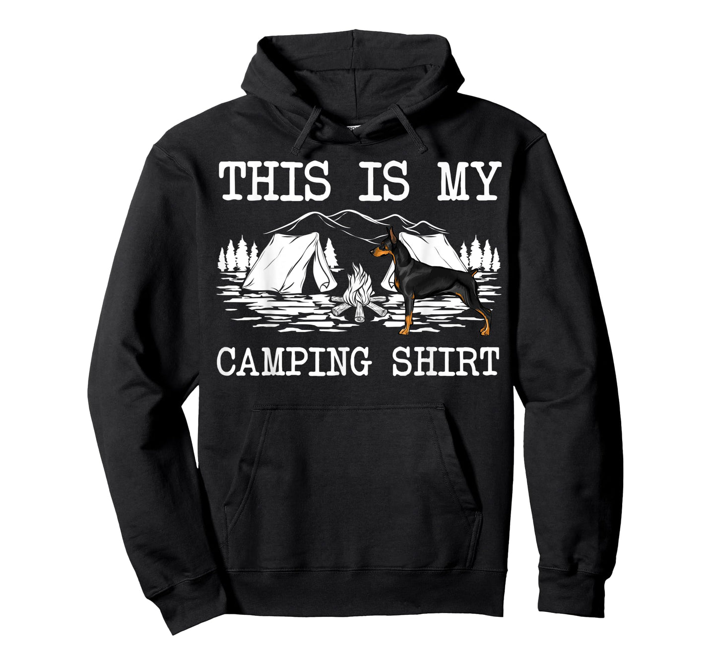 Campfire Doberman Pinscher Dog This Is My Camping T-Shirt