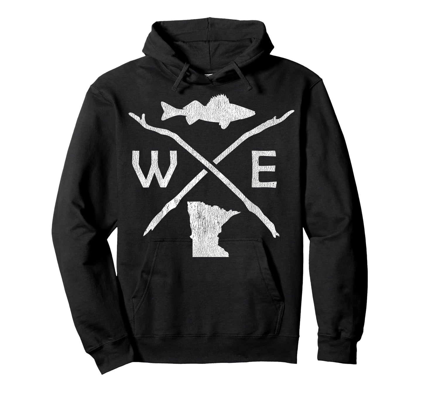 Walleye Fishing - Minnesota Walleye Fishing Compass Gift T-Shirt