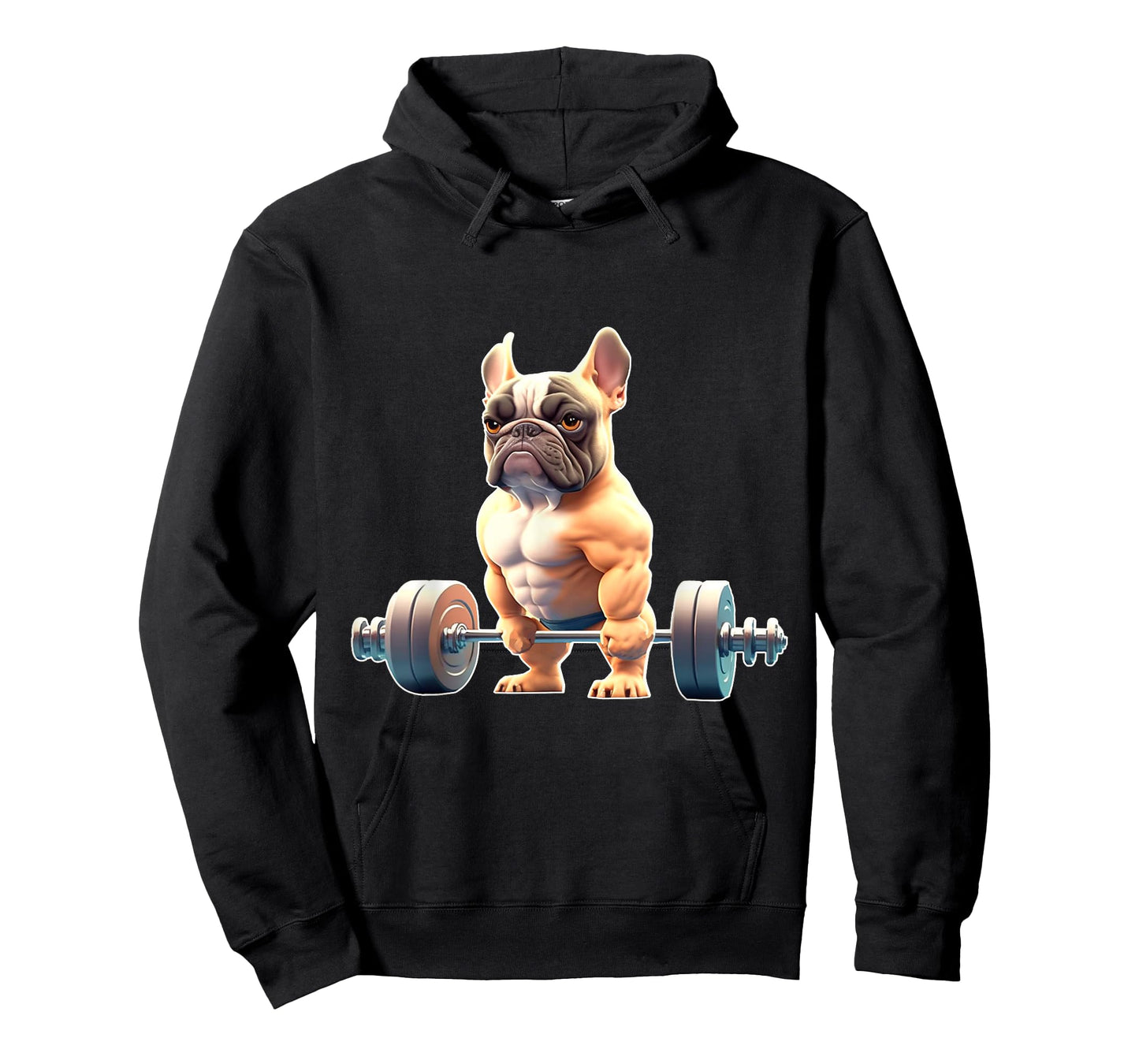 Funny French Bulldog Bodybuilding Gym Frenchie Weightlifter T-Shirt for Men Women Kids