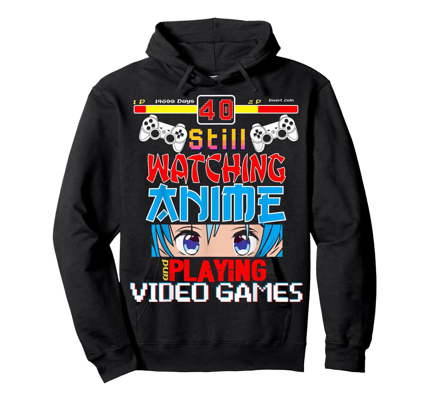 Video Games 40th Birthday Funny Anime T-Shirt