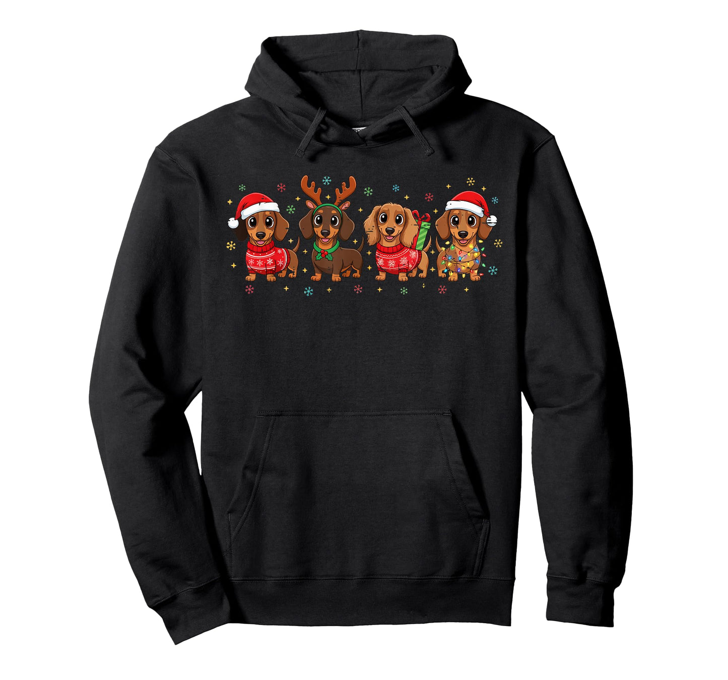 Funny Christmas Dachshund Santa Weiner Dog Lover Cute Xmas T-Shirt