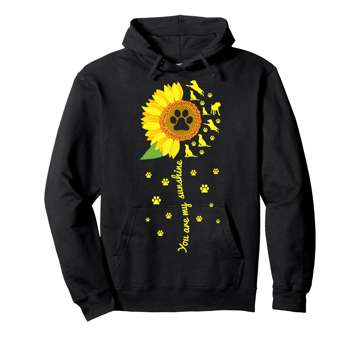 You Are My Sunshine Sunflower Dog paw men woman T-Shirt T-Shirt