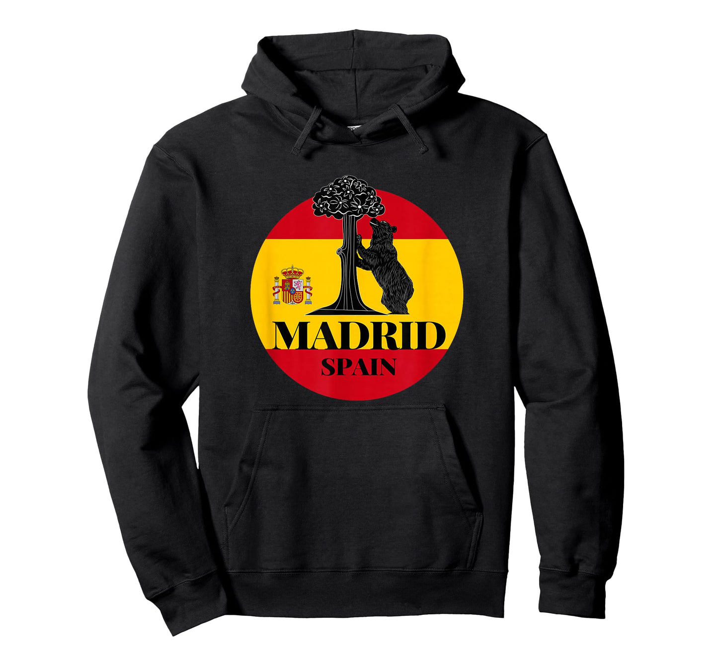 Madrid Spain the Bear & the Strawberry Tree Graphic Design T-Shirt
