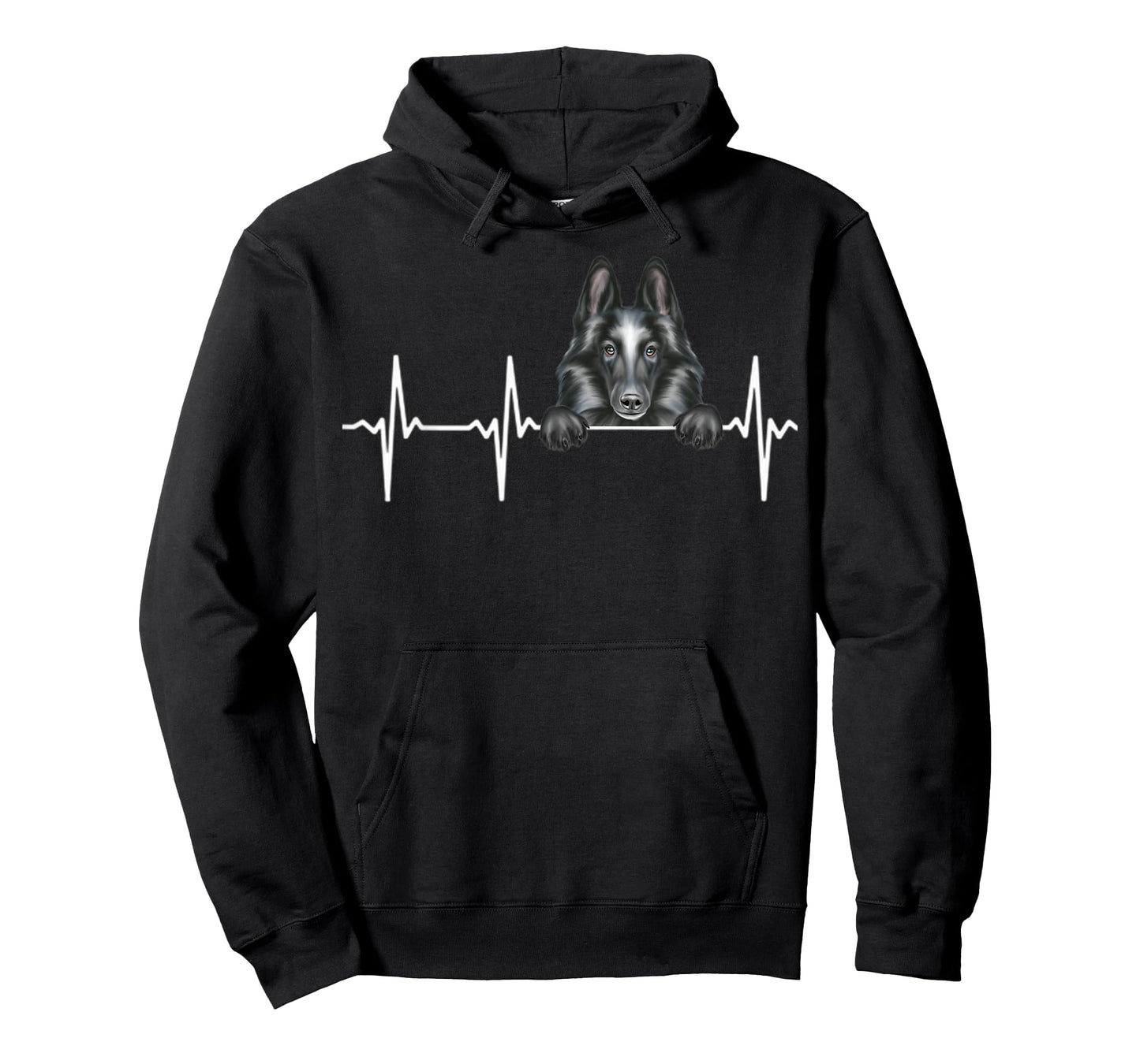 Funny Dog Heartbeat For Belgian Sheepdog Lovers T-Shirt for Men Women Kids