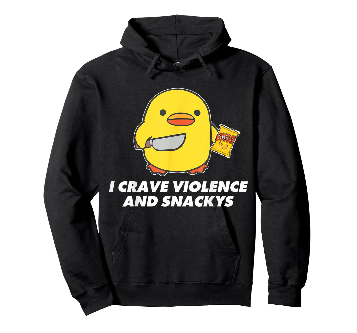 I Crave Violence And Snackys Cute Duck Knife Quote T-Shirt