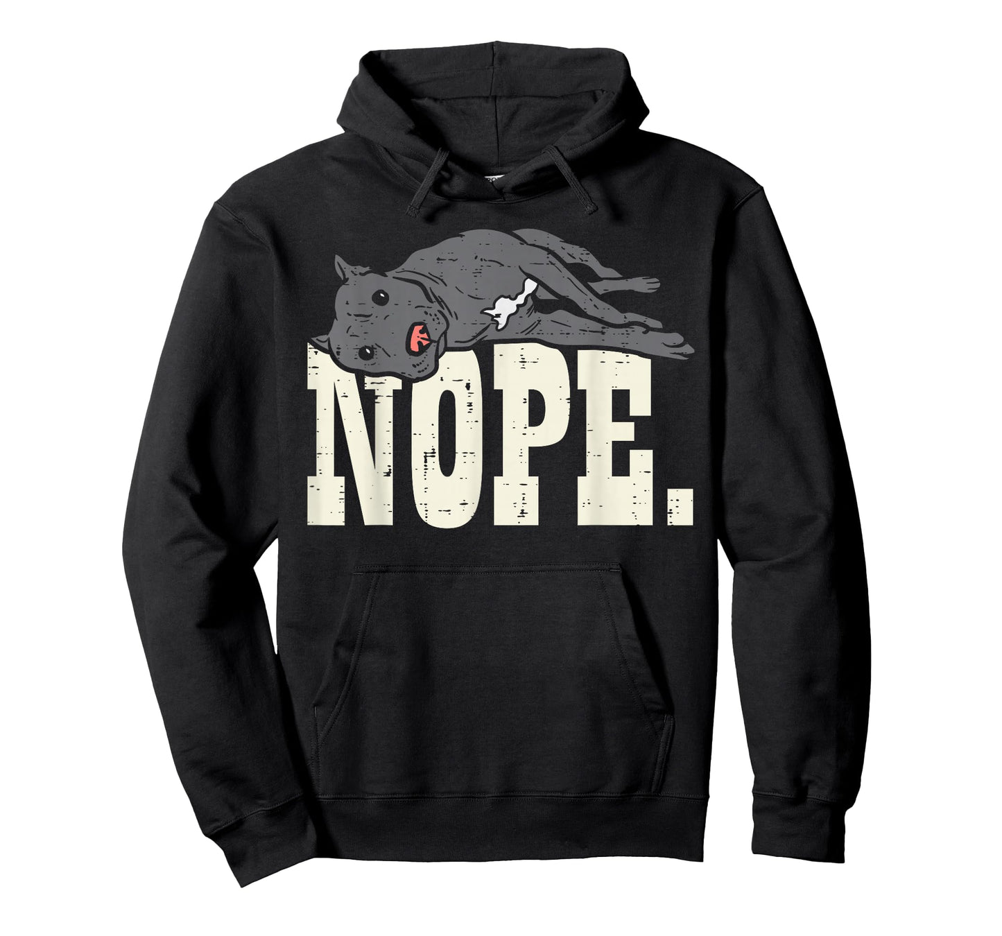 Nope Lazy Pitbull Funny Pitties Pet Dog Lover Owner Gift T-Shirt
