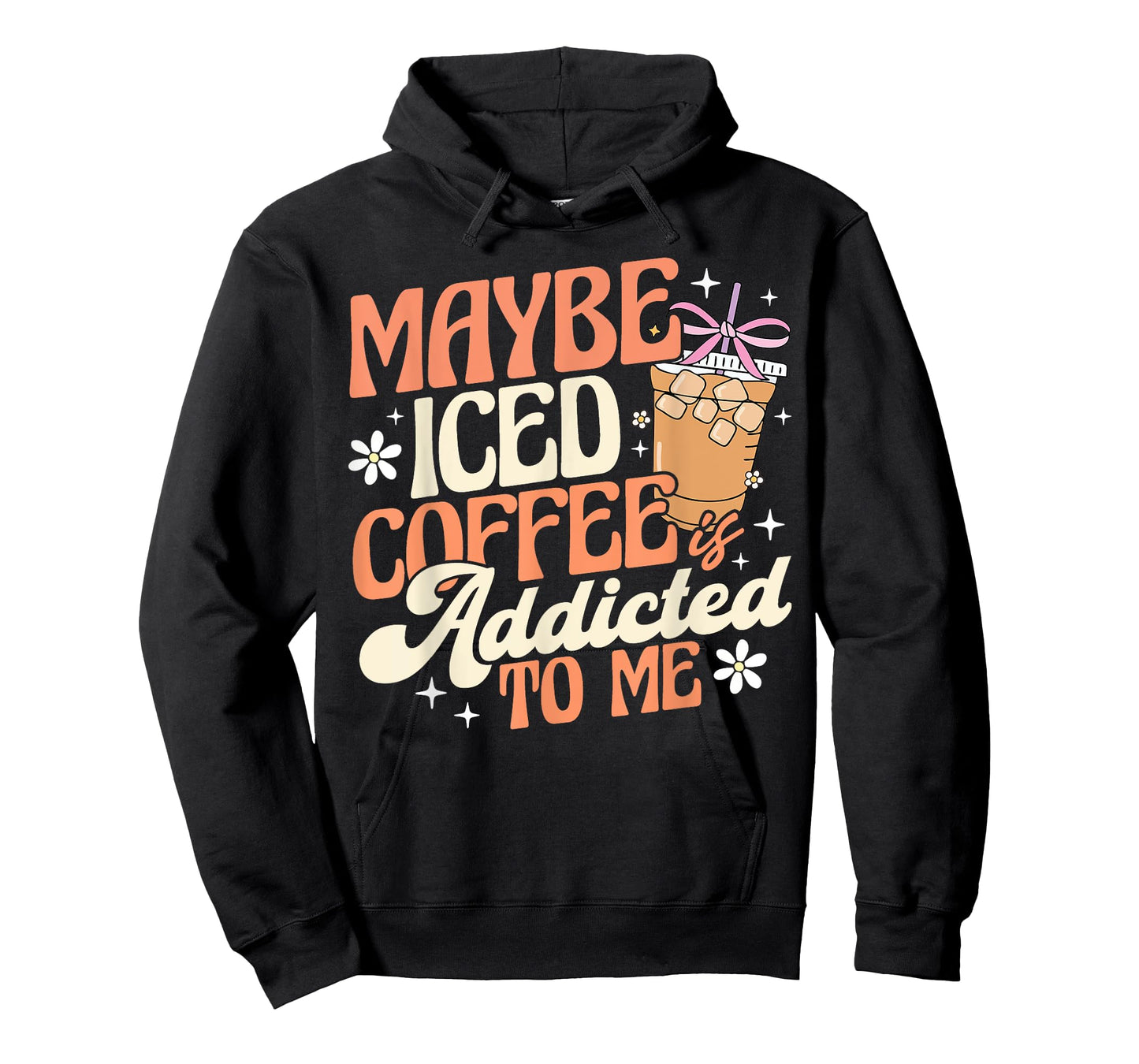 Maybe Iced Coffee Is Addicted To Me Funny Barista Coffee T-Shirt