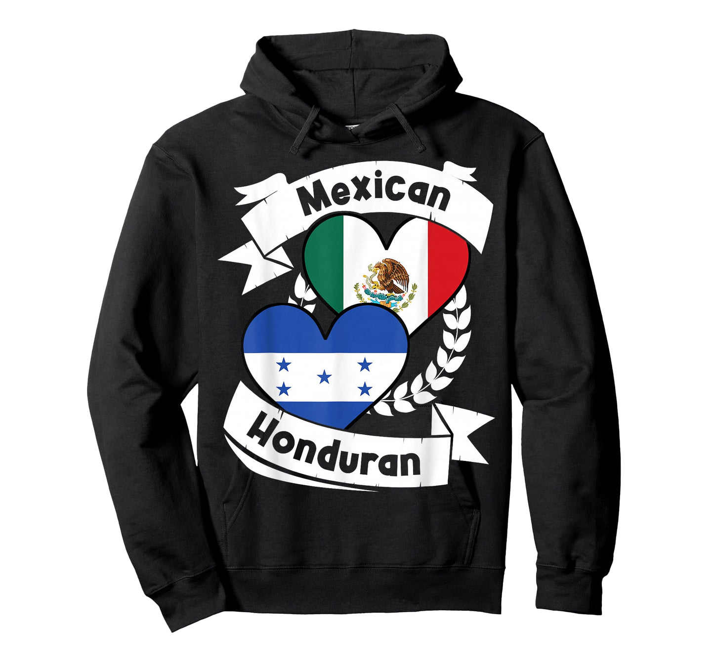 Mexican Honduran Heart Flags Mexico Honduras T-Shirt