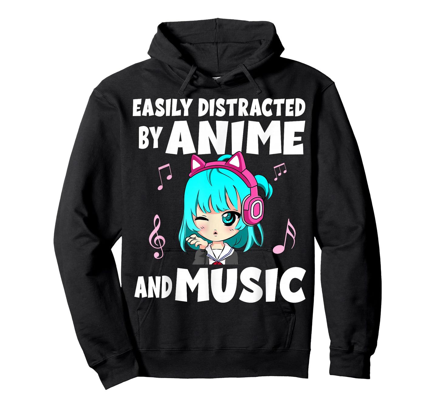 Funny Anime and Music Girl for Teen Chibi Graphic Anime Girl T-Shirt