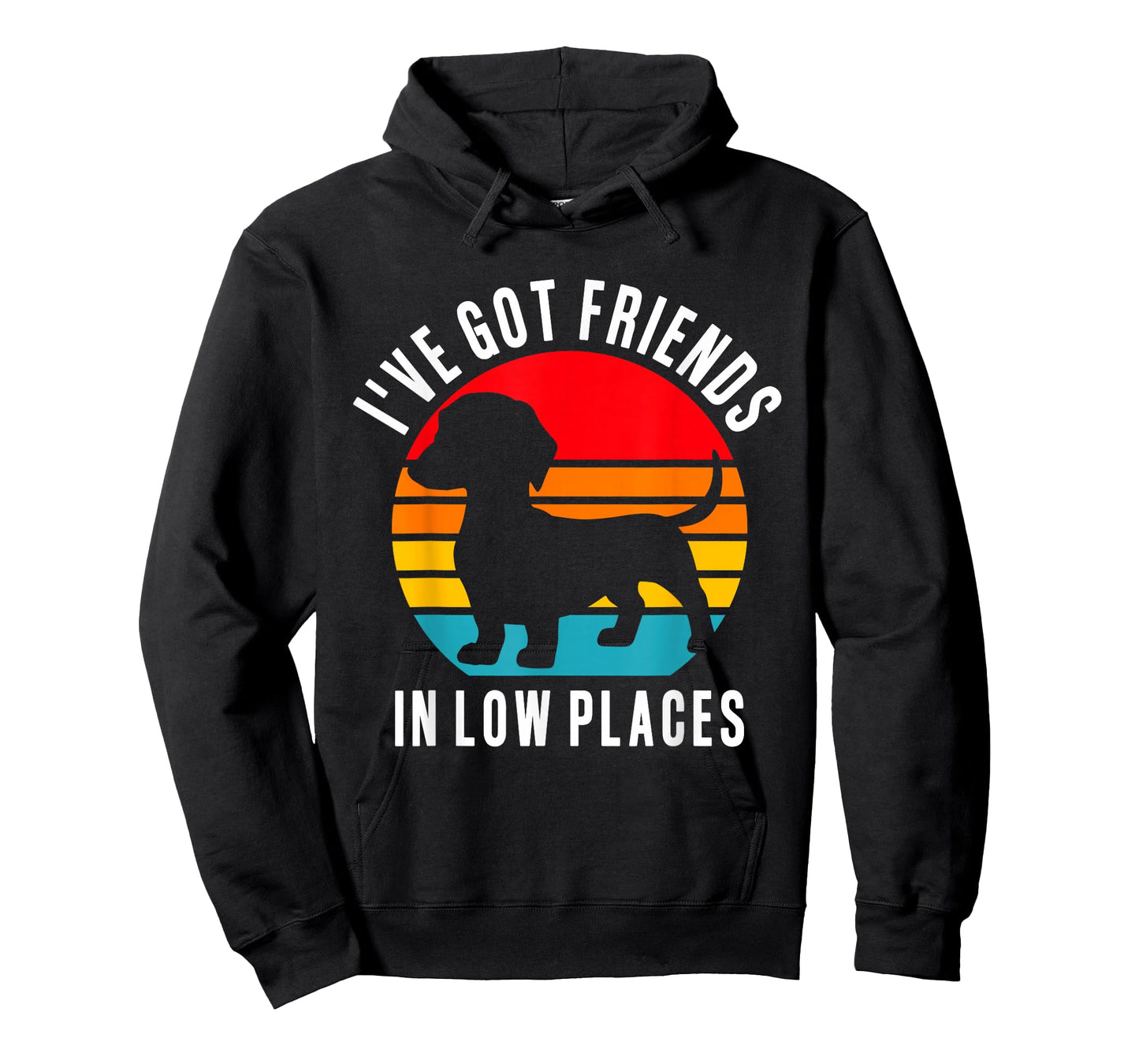 Funny Wiener Dog Lover Dachshund Friends In Low Places Men Women T-Shirt