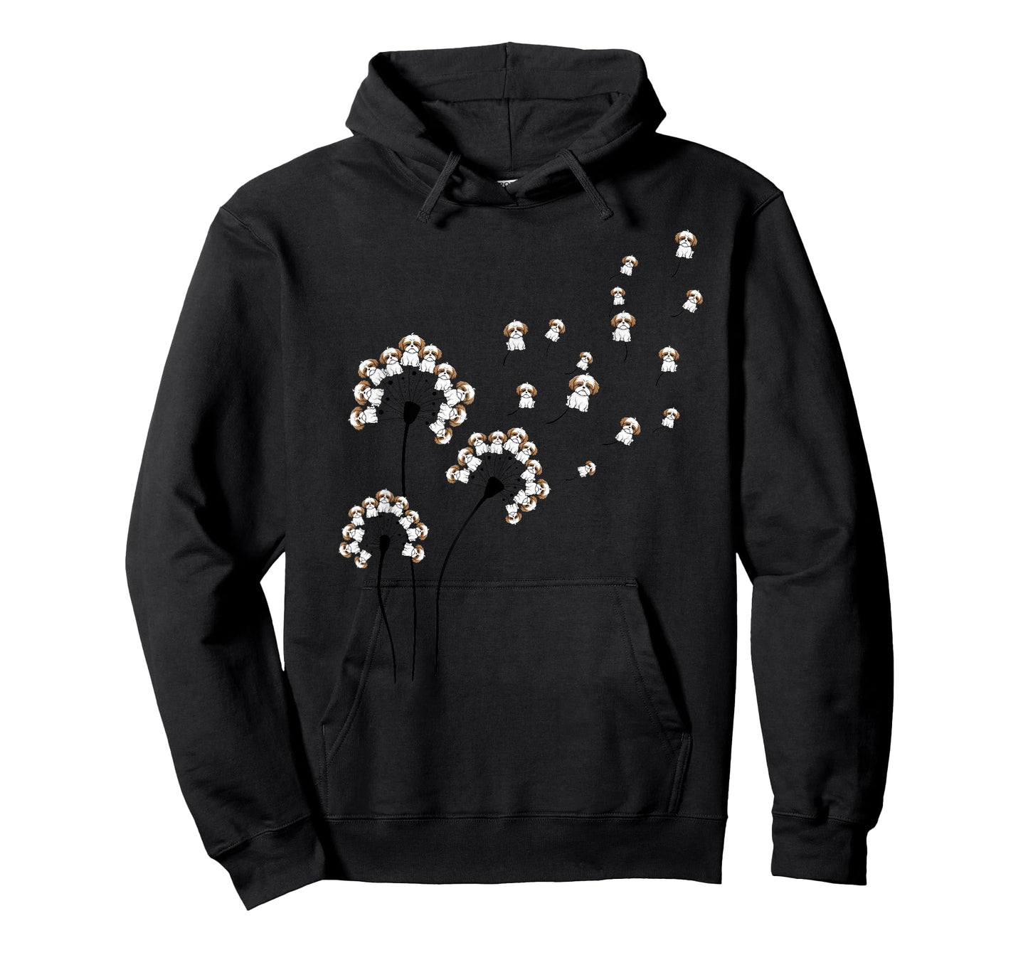Cute Shih Tzu Flower Fly Dandelion Shirt Funny Dog Lovers T-Shirt