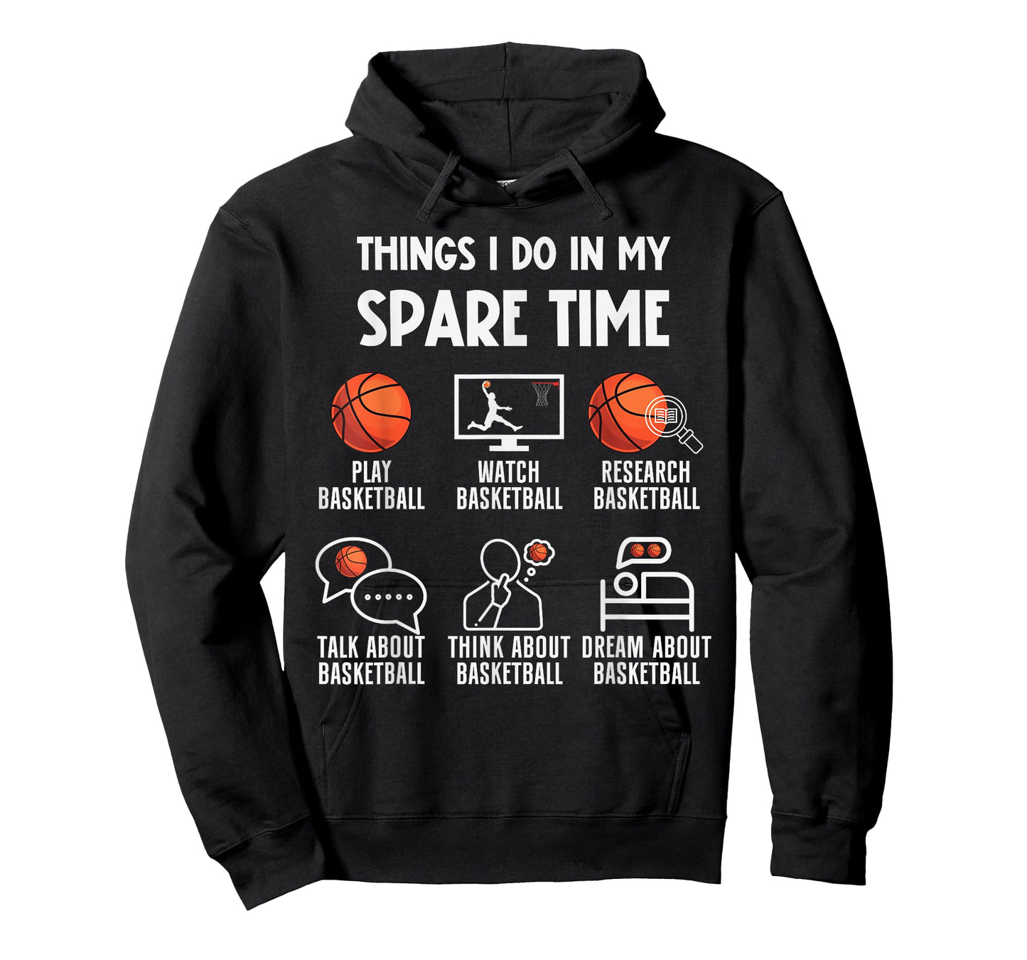 Funny Basketball Player Coach Things I Do In My Spare Time T-Shirt