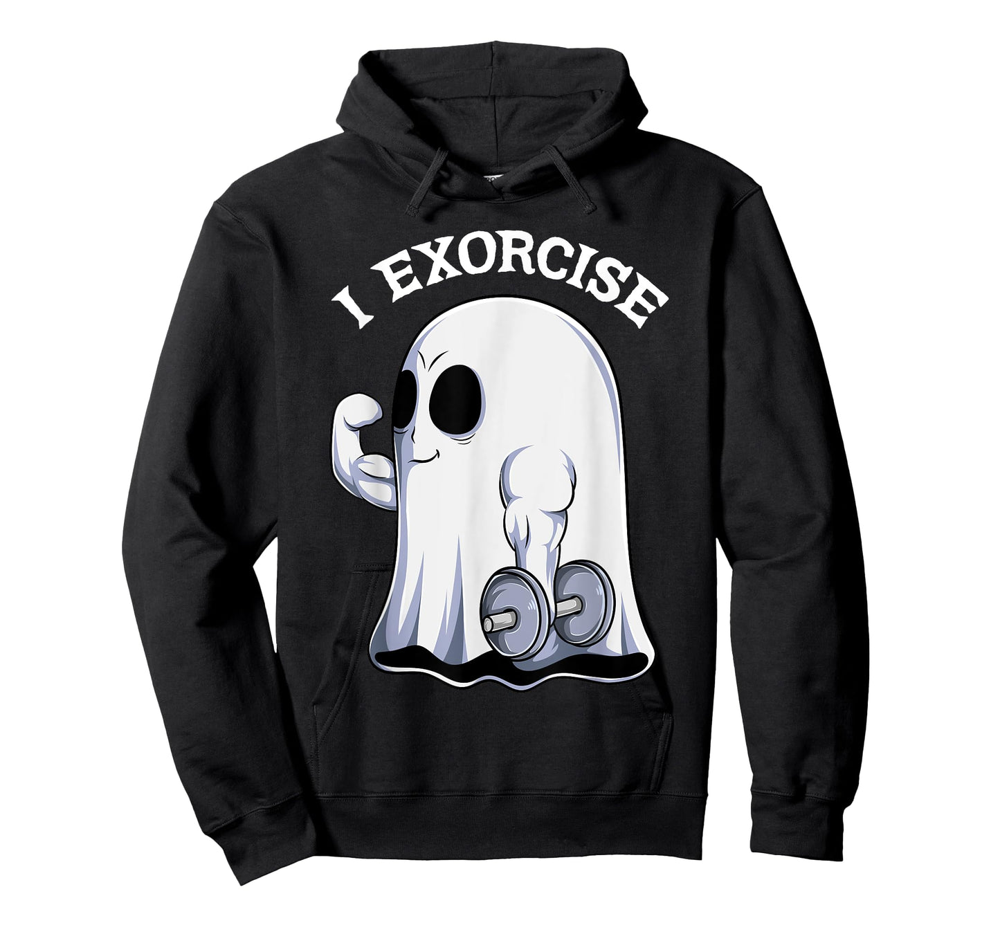 Ghost I Exorcise Funny Gym Exercise Workout Spooky Halloween T-Shirt