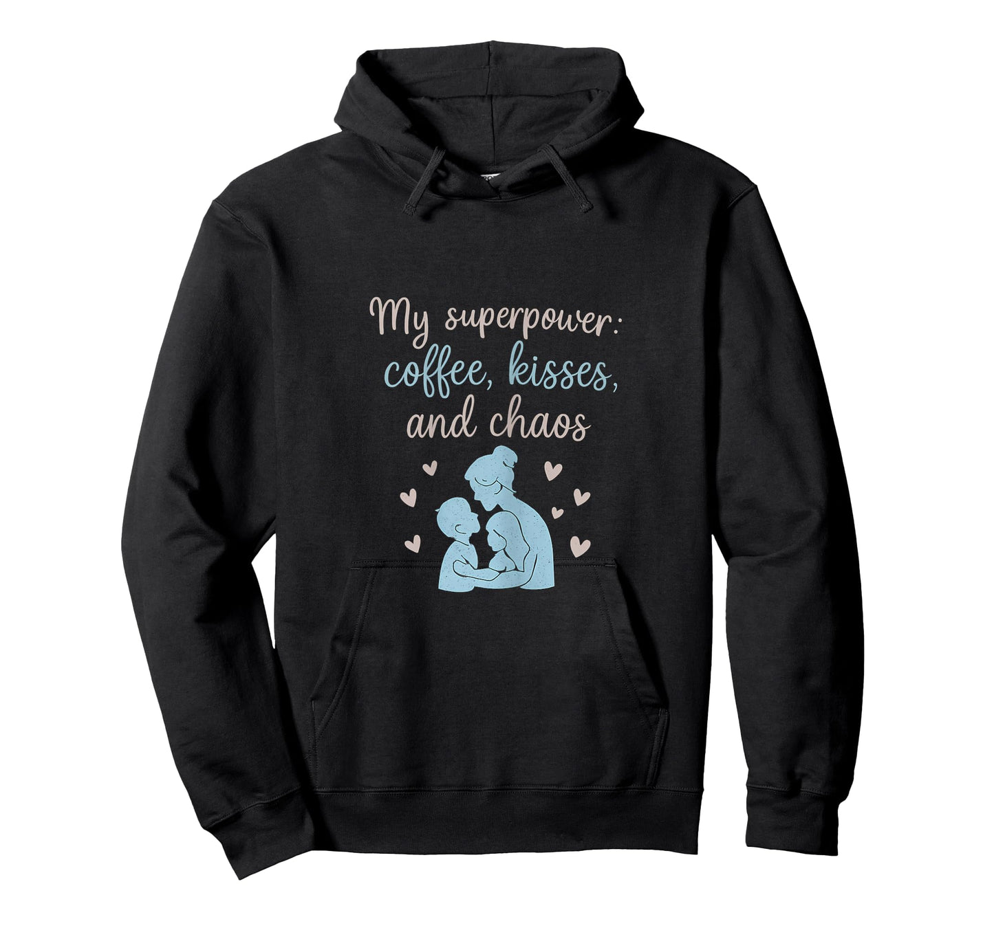 Coffee Kisses Chaos Mom Novelty Mothers Day Graphic T-Shirt