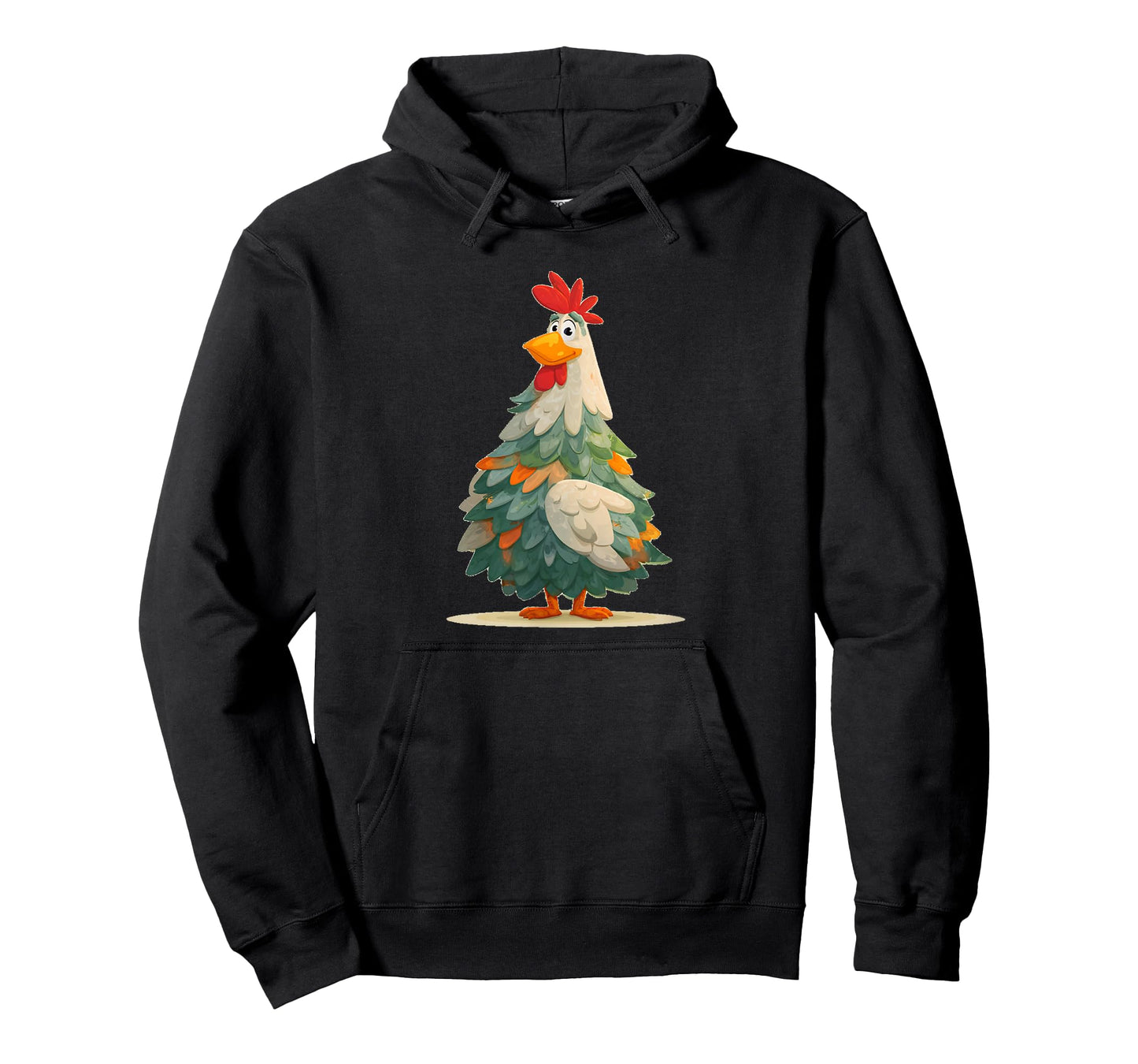 Funny Festive Chicken in Christma Tree Look T-Shirt
