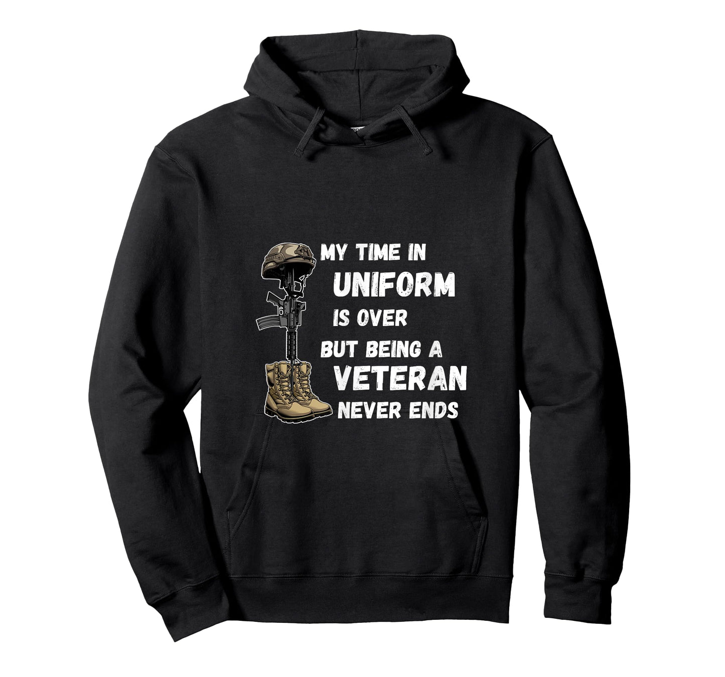 My Time In Uniform Is Over But Being A Veteran Never Ends T-Shirt