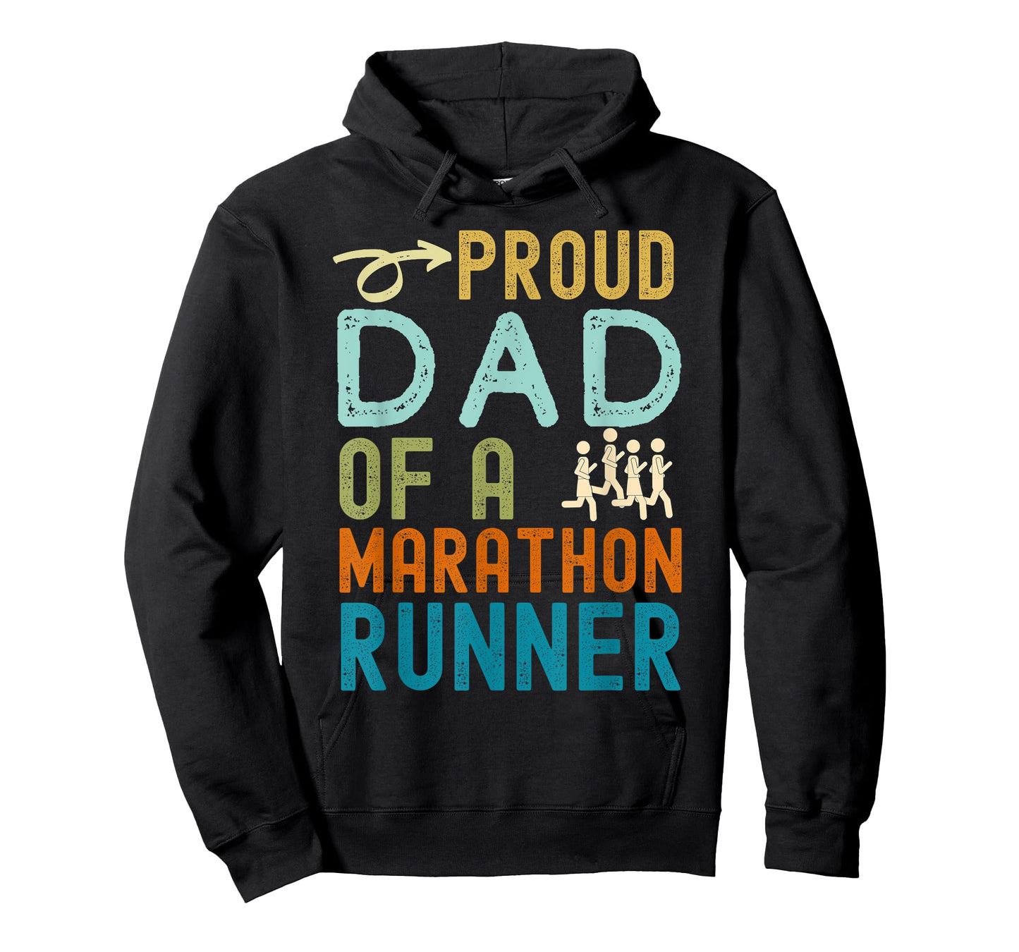 Proud Dad of a marathon runner retro vintage distressed T-Shirt