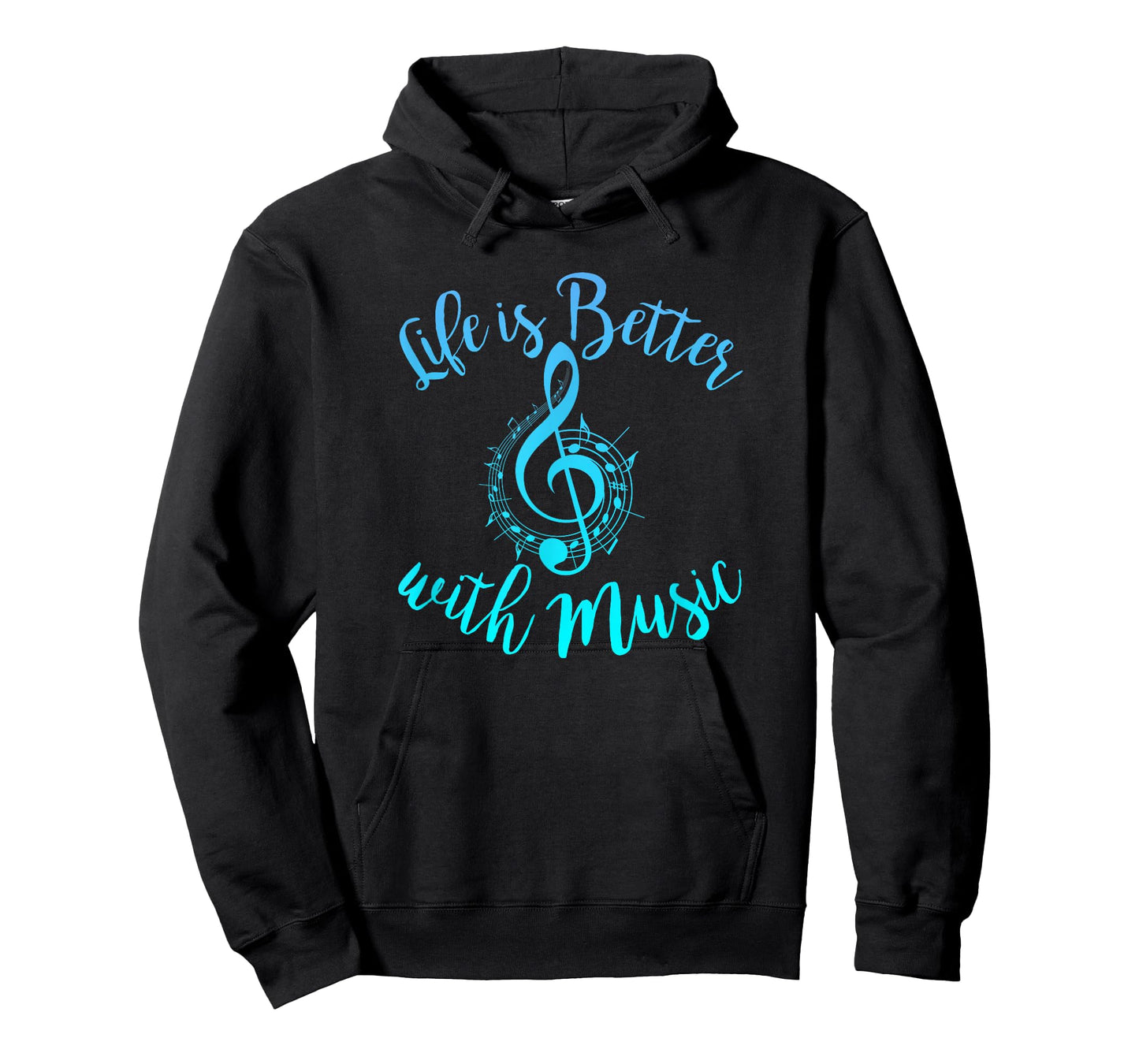 LIFE IS BETTER WITH MUSIC Notes Teen Girl Women Musician T-Shirt