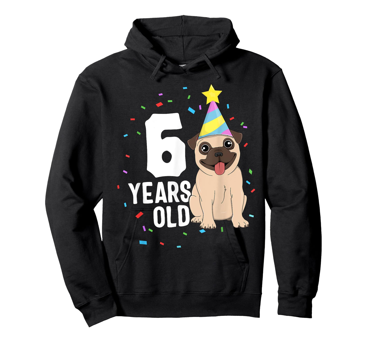 6 Years Old Birthday Pug Dog Lover Party 6th Birthday Kid T-Shirt