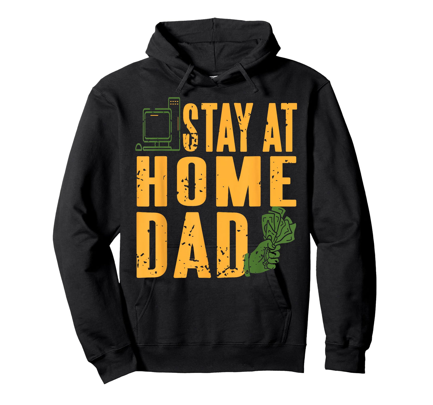 Funny Stay at Home Dad Computer Work and Family Humor T-Shirt