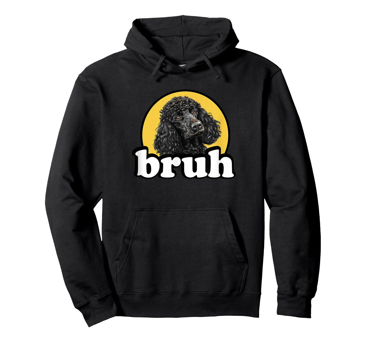 Funny Mens Womens Kids Bruh Black Standard Poodle Lover T-Shirt